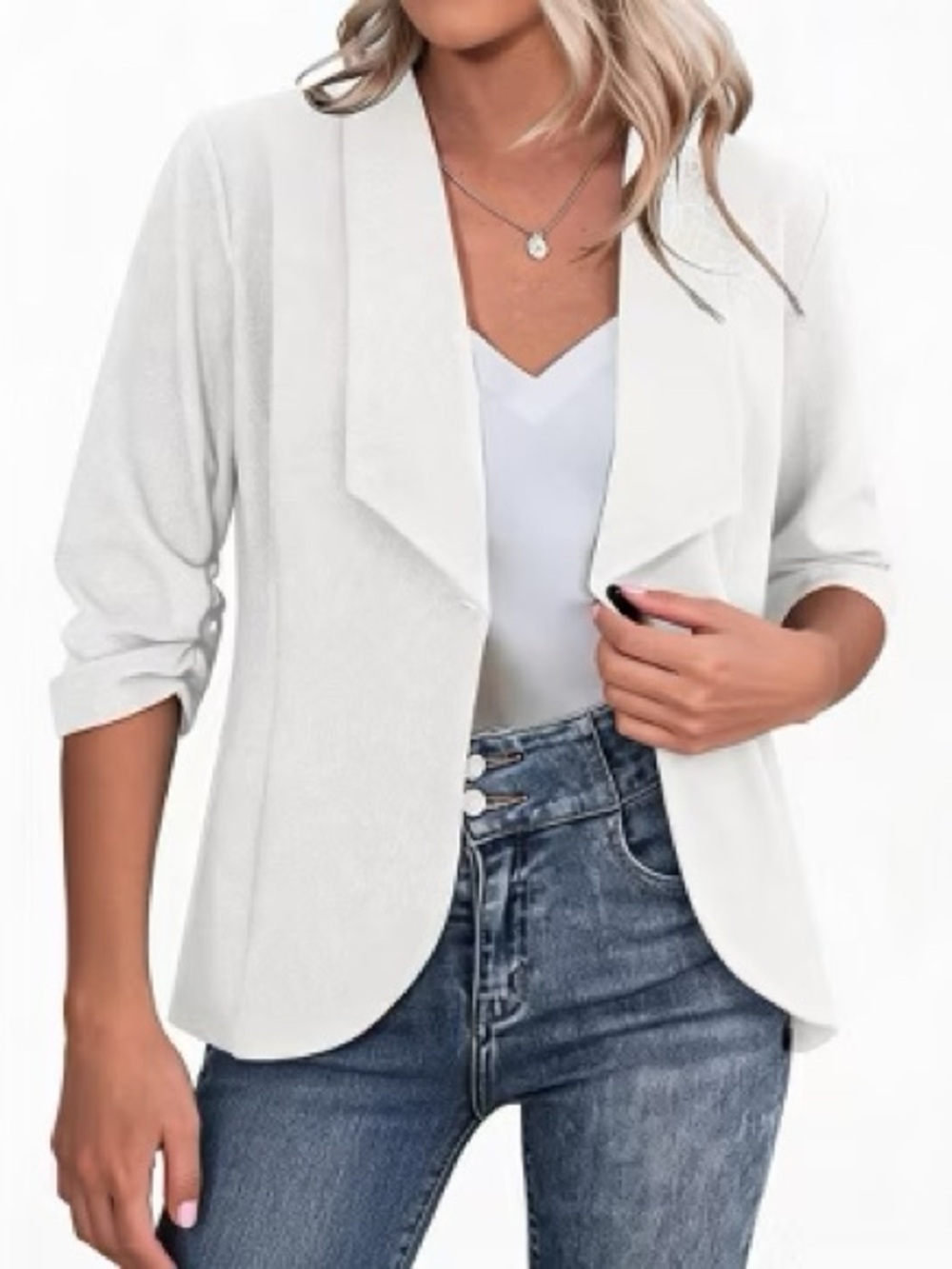 TORRID - Scrunch 3/4 Sleeve One Button Blazer Sz 0 (Large)
